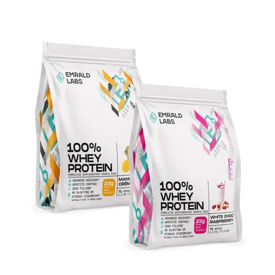 100% WHEY PROTEIN TWIN PACK - 2.2KG